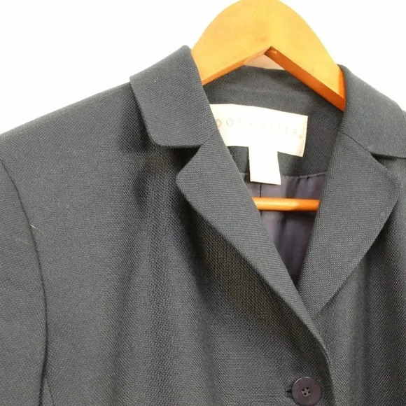 Doncaster navy silk lined blazer size 10 petite - Picture 6 of 14